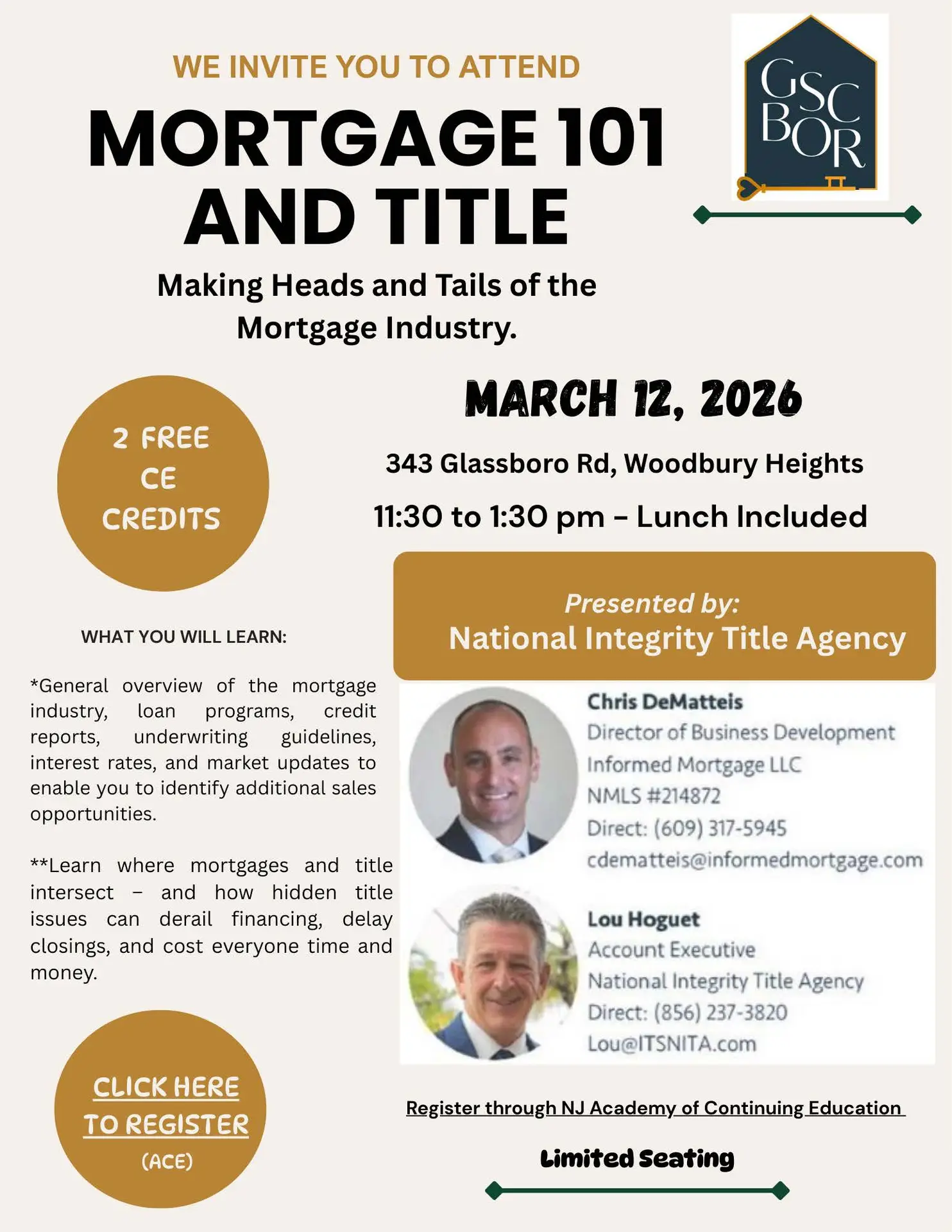 MORTGAGE 101 AND TITLE